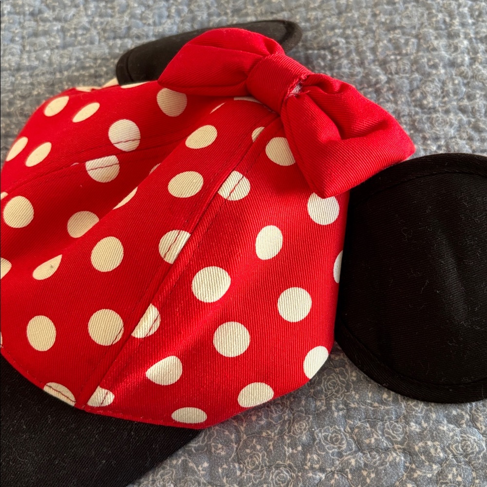 Disney Minnie Mouse Red, White & Black Polka Dot Cap - Picture 5 of 12